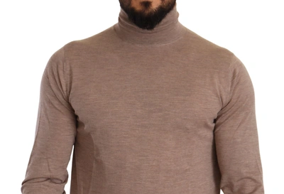 Shop Dolce & Gabbana Brown Cashmere Turtleneck Pullover Men's Sweater