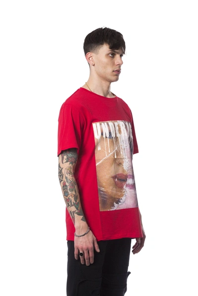 Shop Nicolo Tonetto Red Cotton Men's T-shirt