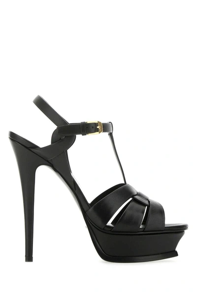 Shop Saint Laurent Sandals In Black