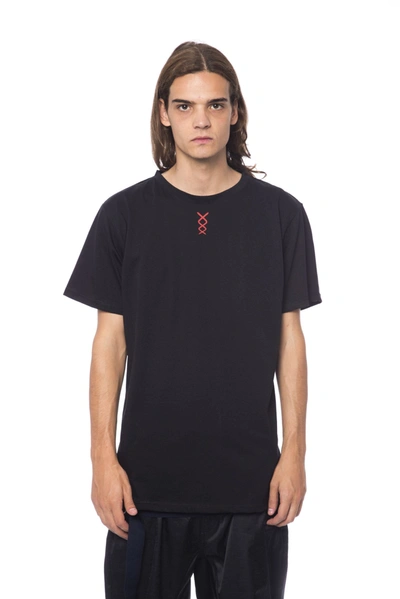Shop Nicolo Tonetto Black Cotton Men's T-shirt