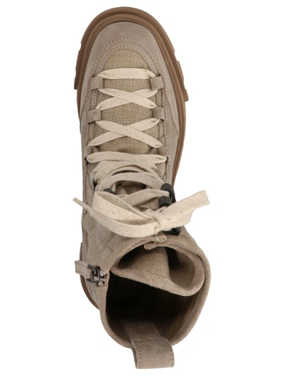 Shop Brunello Cucinelli 'monile' Ankle Boots In Gray