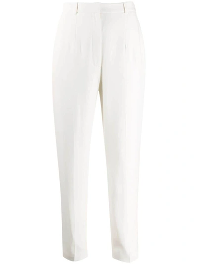 Shop Alexander Mcqueen High Waisted Trousers In White