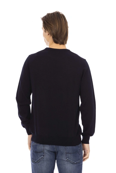 Shop Baldinini Trend Blue Fabric Men's Sweater