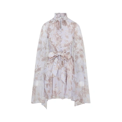 Shop Erdem Clarice Dress In Pink &amp; Purple