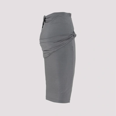 Shop Givenchy Draped Skirt In Grey
