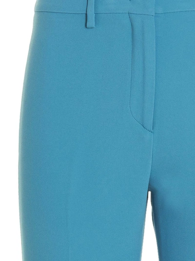 Shop Etro Pants With Pleat In Light Blue