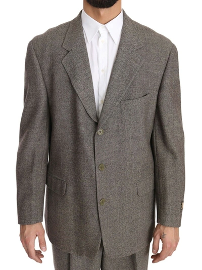Shop Fendi Brown Wool Regular Single  Breasted Men's Suit