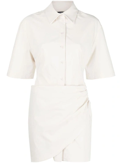 Shop Jacquemus La Robe Camisa In White