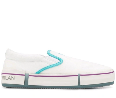 Shop Marcelo Burlon County Of Milan Cross Vulcanized Slip-on Sneakers In White