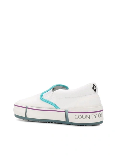 Shop Marcelo Burlon County Of Milan Cross Vulcanized Slip-on Sneakers In White