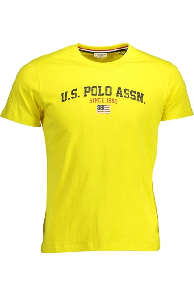 Shop U.s. Polo Assn . Yellow Cotton Men's T-shirt