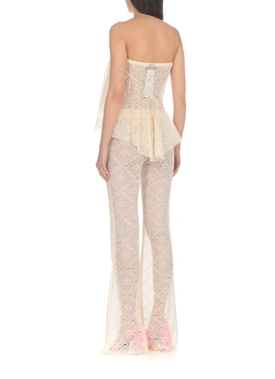 Dsquared2 Laced Super Flared Trousers In White