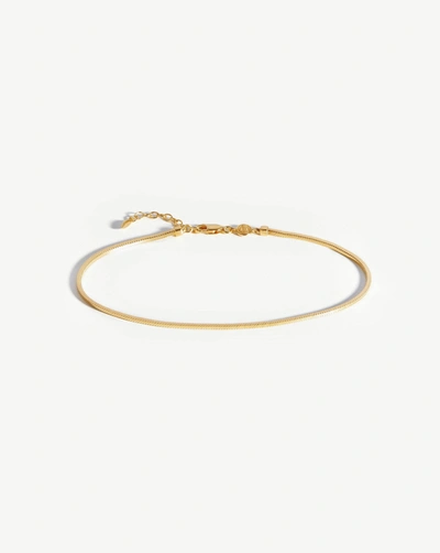 Shop Missoma Lucy Williams Square Snake Chain Anklet 18ct Gold Plated Vermeil