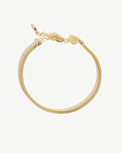 Shop Missoma Lucy Williams Square Snake Chain Bracelet 18ct Gold Plated Vermeil