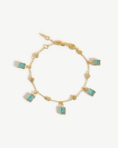 Shop Missoma Lena Charm Bracelet 18ct Gold Plated Vermeil/amazonite