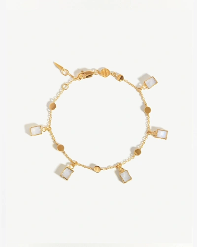 Shop Missoma Lena Charm Bracelet 18ct Gold Plated Vermeil/rainbow Moonstone
