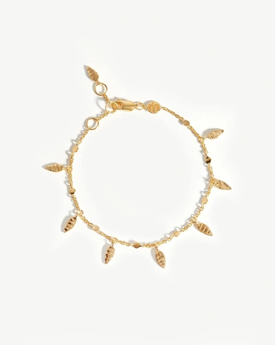 Shop Missoma Leaf Bracelet 18ct Gold Plated Vermeil
