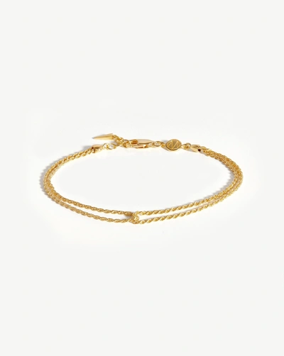 Shop Missoma Double Rope Bracelet 18ct Gold Plated Vermeil