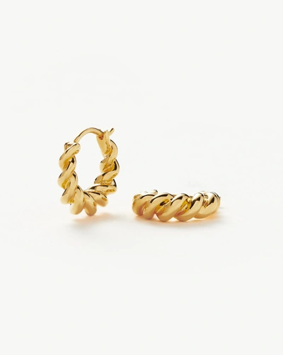 Shop Missoma Mini Tidal Hoop Earrings 18ct Gold Plated Vermeil