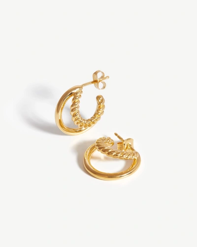 Shop Missoma Mini Radial Hoop Earrings 18ct Gold Plated 18ct Gold Plated Vermeil