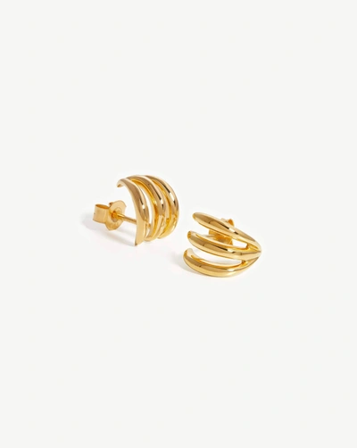 Shop Missoma Claw Stud Earrings 18ct Gold Plated Vermeil