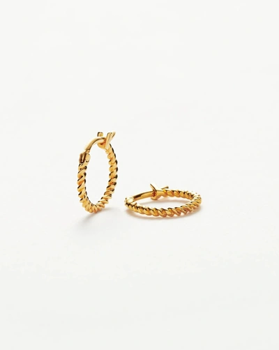 Shop Missoma Mini Helical Hoop Earrings 18ct Gold Plated Vermeil