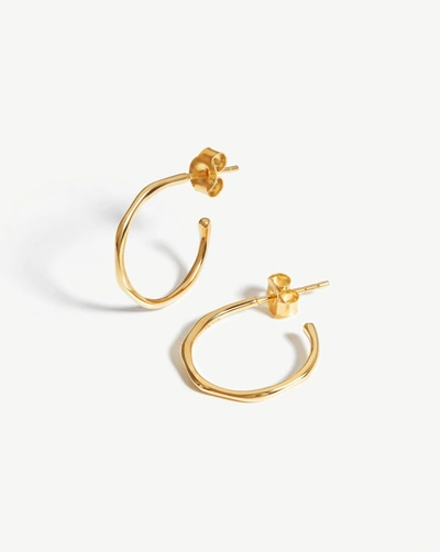 Shop Missoma Small Molten Hoop Earrings 18ct Gold Plated Vermeil