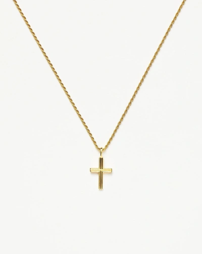 Shop Missoma Lucy Williams Classic Cross Necklace 18ct Gold Plated Vermeil