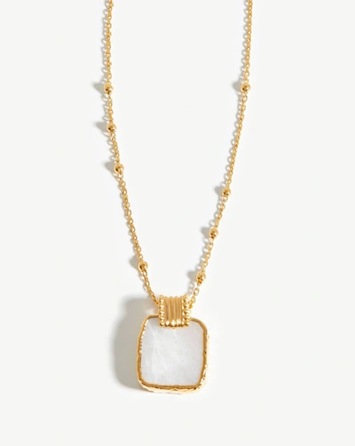 Shop Missoma Lena Charm Necklace 18ct Gold Plated Vermeil/rainbow Moonstone