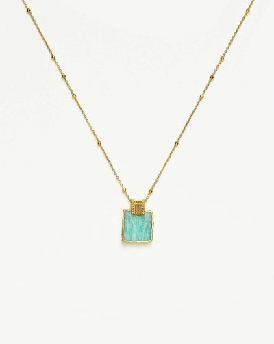 Shop Missoma Lena Charm Necklace 18ct Gold Plated Vermeil/amazonite