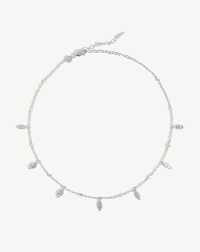 Shop Missoma Leaf Charm Choker Sterling Silver