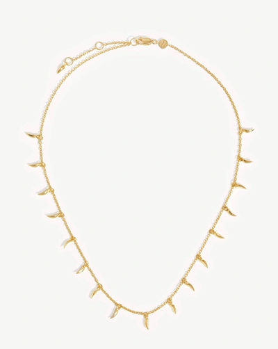 Shop Missoma Lucy Williams Mini Fang Necklace 18ct Gold Plated Vermeil