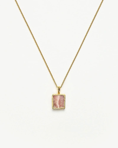 Shop Missoma Small Charm Necklace 18ct Gold Plated Vermeil/rhodochrosite