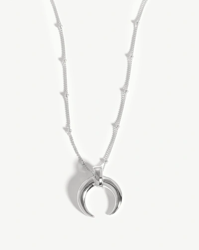 Shop Missoma Lucy Williams Large Horn Necklace Sterling Silver