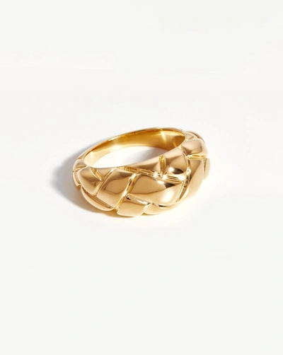Shop Missoma Lucy Williams Dome Waffle Ring 18ct Gold Plated Vermeil