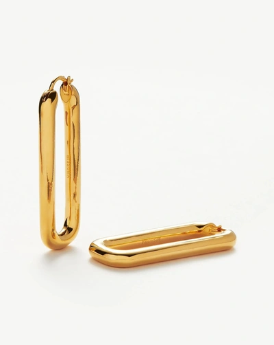 Shop Missoma Ovate Hoop Earrings 18ct Gold Plated