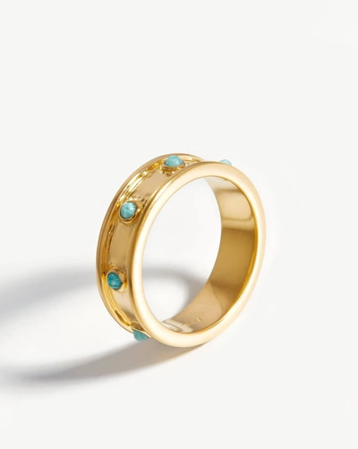Shop Missoma Calima Ring 18ct Gold Plated Vermeil/amazonite