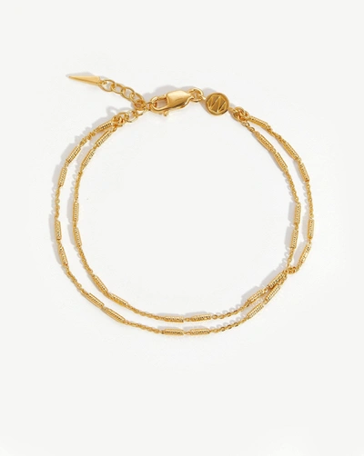 Shop Missoma Vervelle Double Chain Bracelet 18ct Gold Plated Vermeil