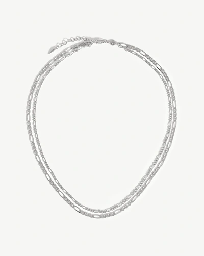 Shop Missoma Filia Double Chain Necklace Sterling Silver