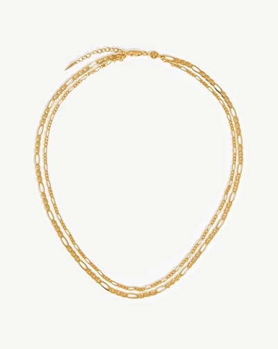 Shop Missoma Filia Double Chain Necklace 18ct Gold Plated Vermeil