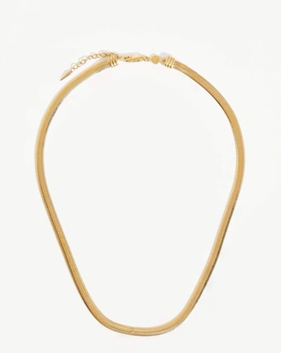 Shop Missoma Flat Snake Chain Necklace 18ct Gold Plated Vermeil