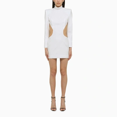 Shop Monot Mônot Mini Dress With Cut-out In White