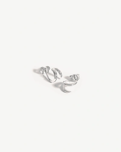Shop Missoma Double Claw Huggies Sterling Silver