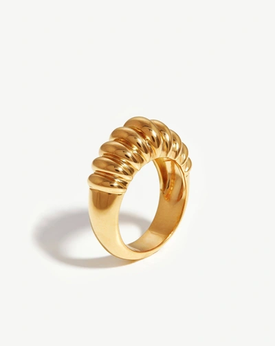 Shop Missoma Claw Ridge Ring 18ct Gold Plated