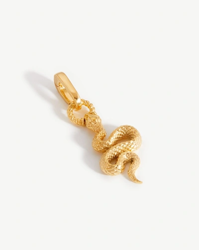 Shop Missoma Snake Charm Clip-on Pendant 18ct Gold Plated