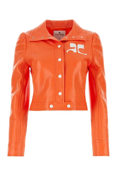 Shop Courrèges Courreges Jackets And Vests In Orange
