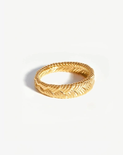 Shop Missoma Braid Ring 18ct Gold Plated