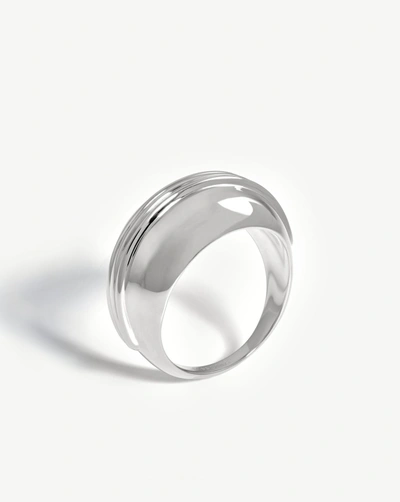 Shop Missoma Sphere Domed Ridge Ring Silver Plated