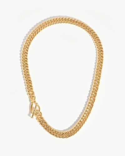 Shop Missoma Ridge T-bar Chain Necklace 18ct Gold Plated