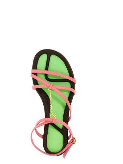 Shop Jacquemus 'pralu Paltes' Sandals In Multicolor